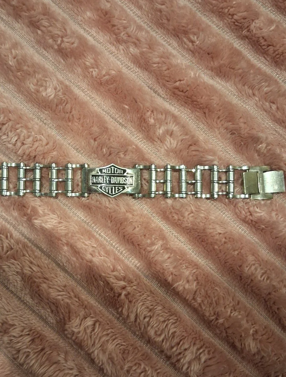 Harley-Davidson Silver-Tone Shield Link Bracelet